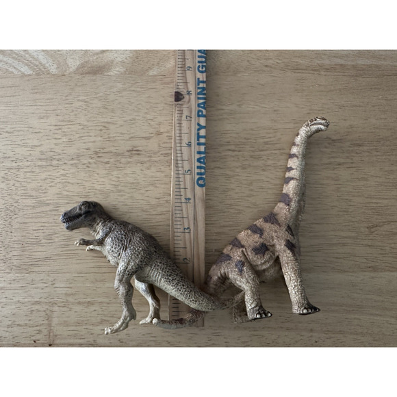 Schleich Dinosaur Brachiosaurus & Tyrannosaurus Rex 2002 Germany Toy Figurine - Picture 3 of 15